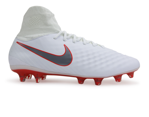 Nike Men's Magista Obra 2 Pro DF FG Dark White/Metallic Cool Grey/Light Crimson