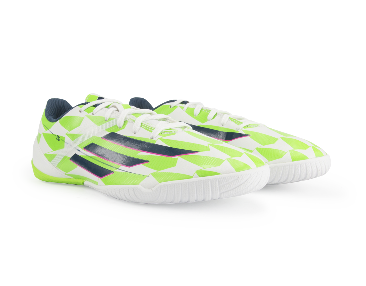 adidas Men's F10 Indoor Soccer Shoes White - Image 5