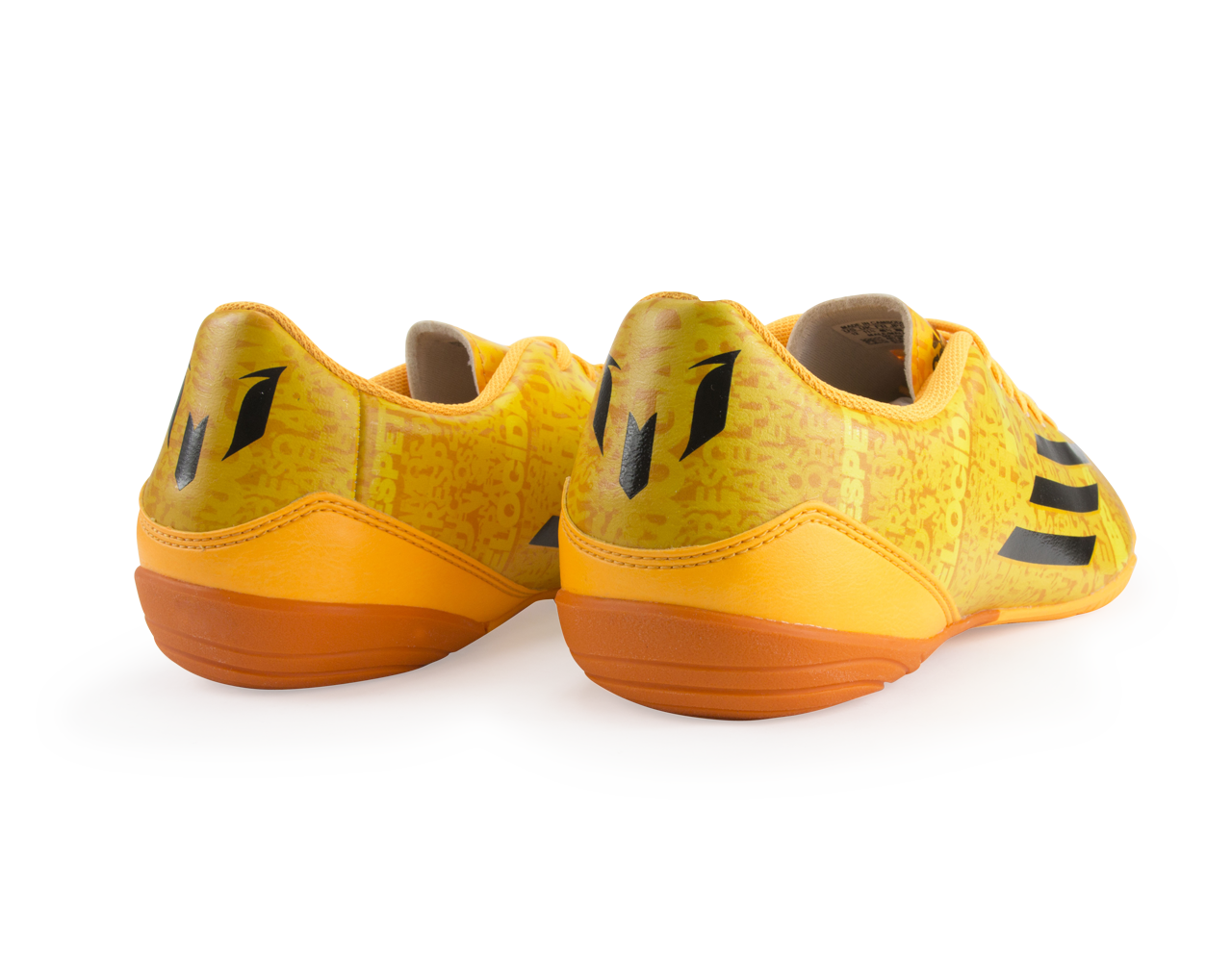 adidas Men's F10 Indoor Soccer Shoes Messi Solar Gold/Black - Image 4