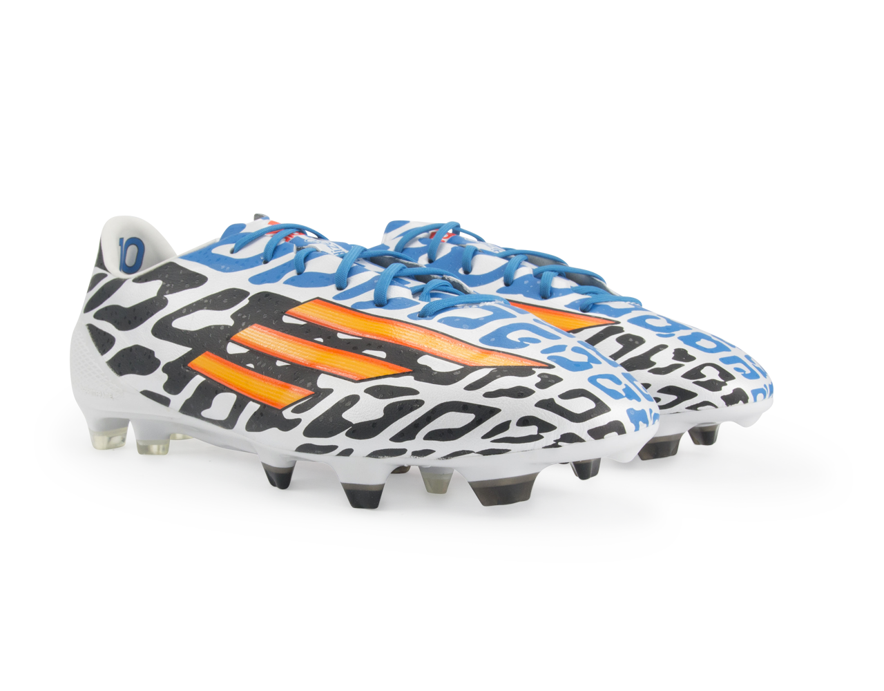 adidas Men's F50 adizero FG Messi (Battle Pack) White/Neon Orange/Black - Image 5