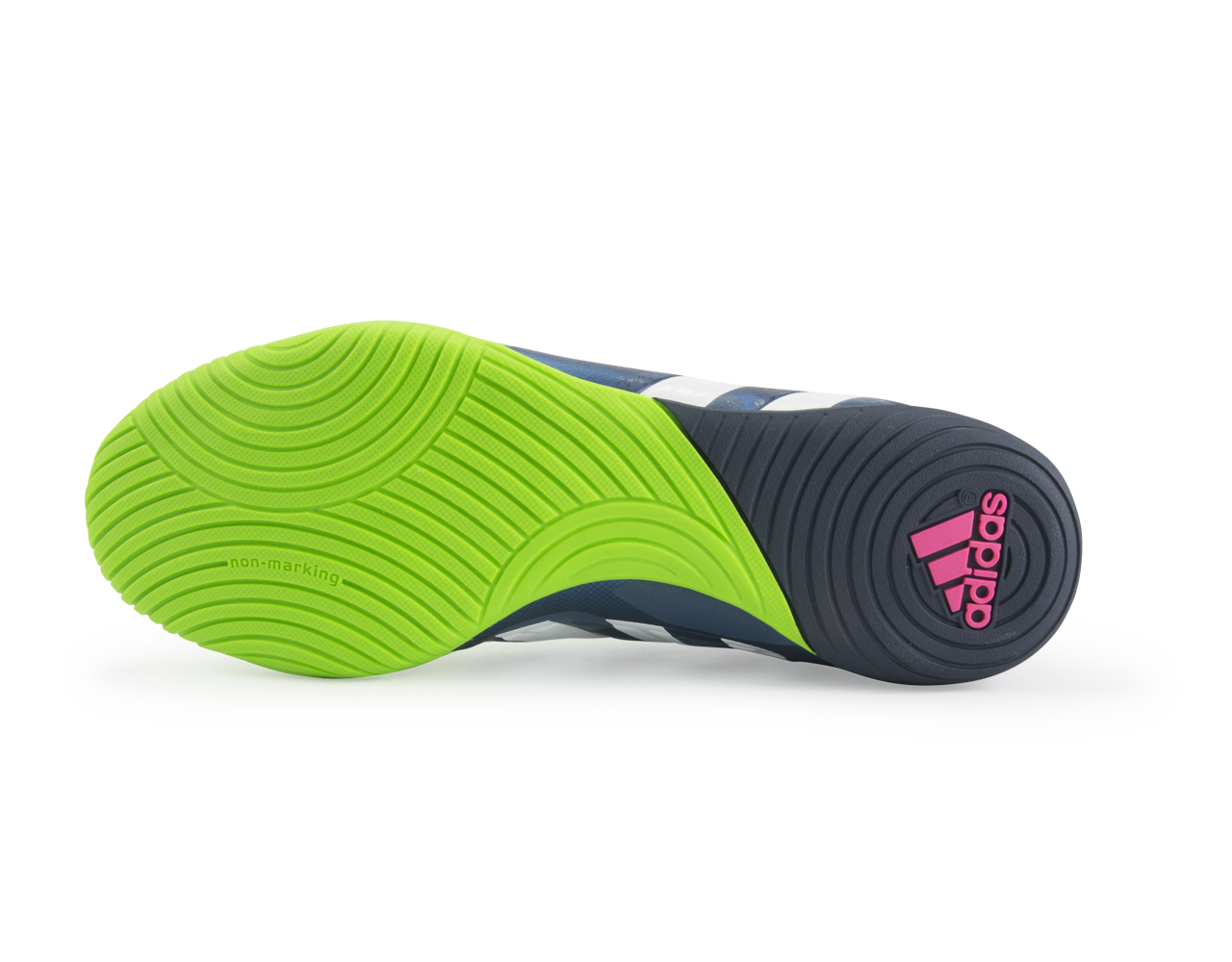 adidas Men's Predator Absolado Instinct Indoor Soccer Shoes Rich Blue/Running White/Neon Green - Image 5