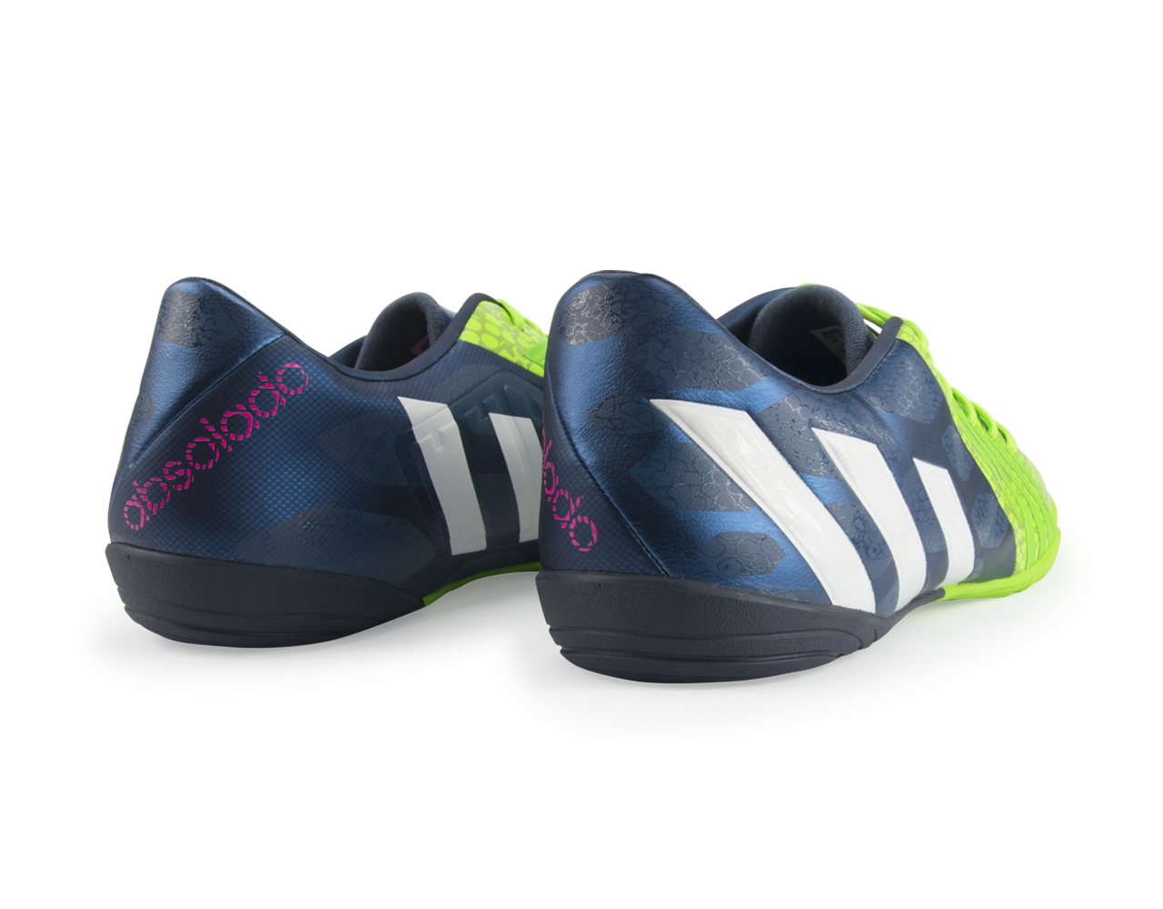 adidas Men's Predator Absolado Instinct Indoor Soccer Shoes Rich Blue/Running White/Neon Green - Image 4