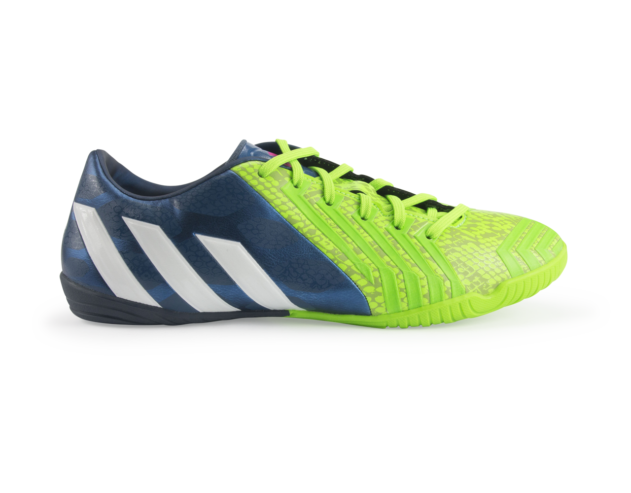 adidas Men's Predator Absolado Instinct Indoor Soccer Shoes Rich Blue/Running White/Neon Green