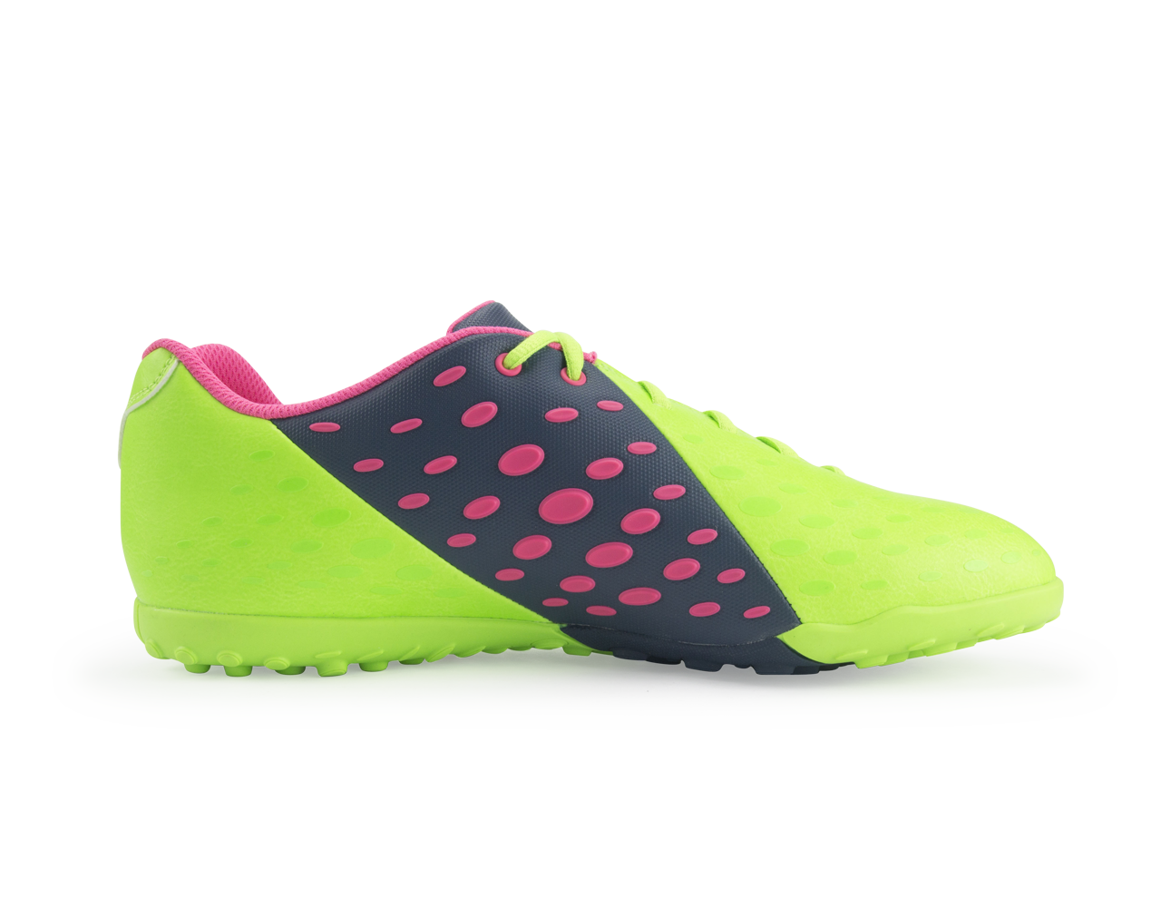 adidas Men's Freefootball X-ite Indoor Soccer Shoes Neon Green/Rich Blue - Image 2