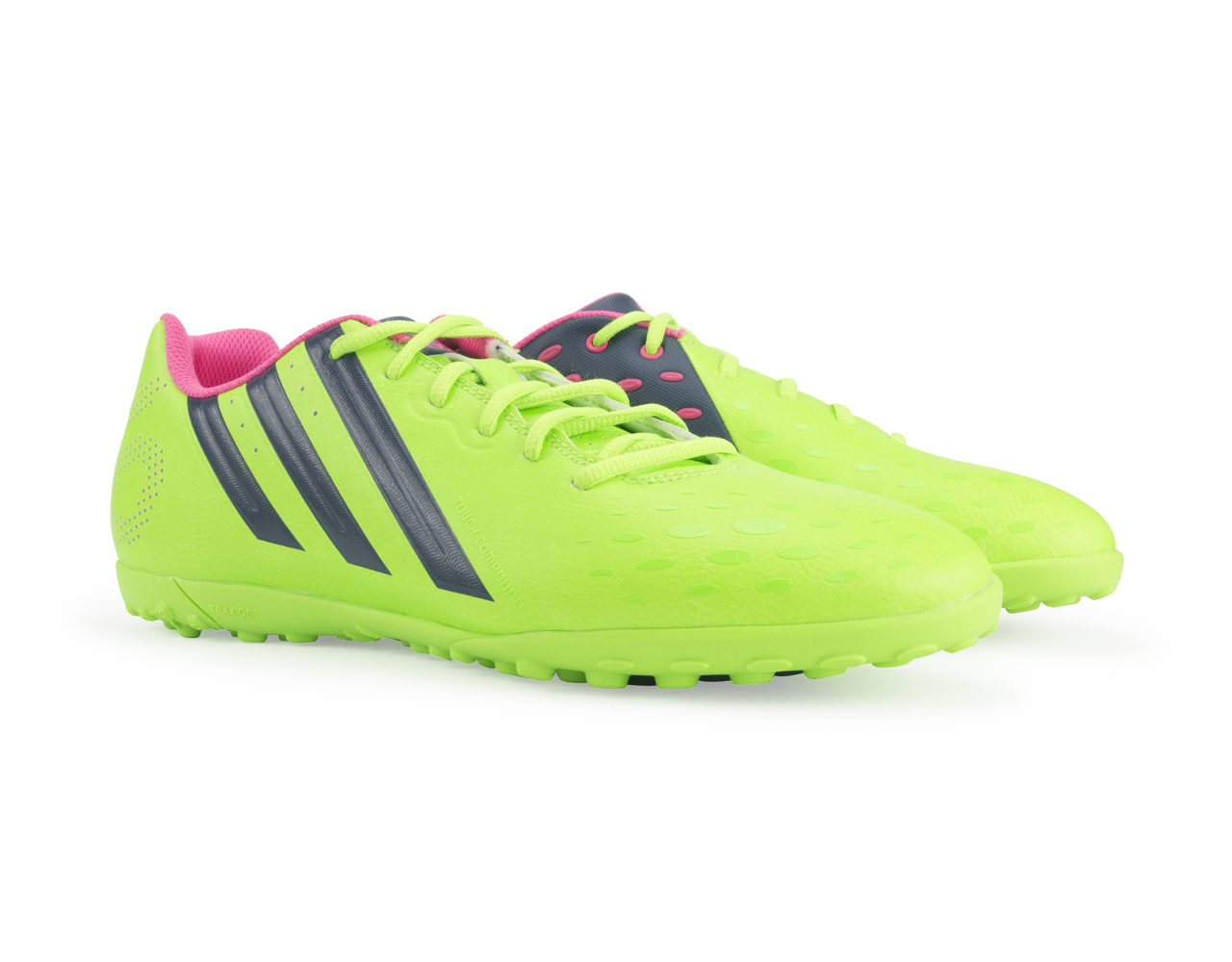 adidas Men's Freefootball X-ite Indoor Soccer Shoes Neon Green/Rich Blue - Image 5