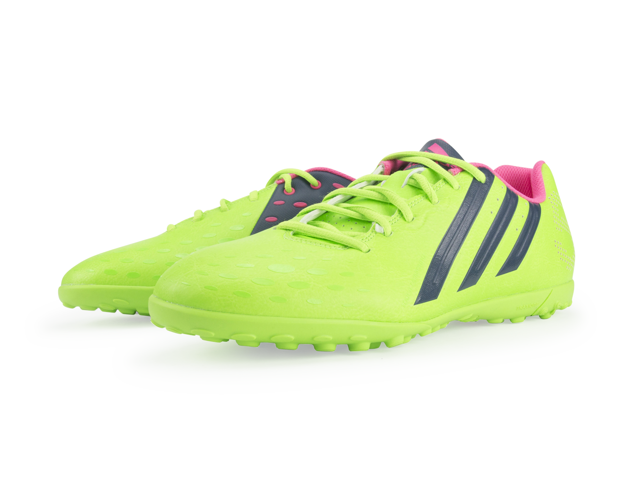 adidas Men's Freefootball X-ite Indoor Soccer Shoes Neon Green/Rich Blue - Image 3