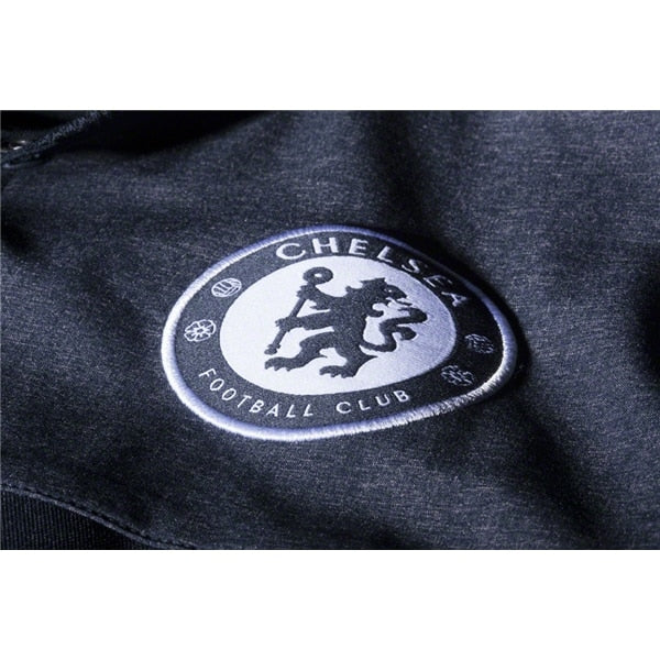 adidas Men's Chelsea Anthem Jacket Marine/White - Image 3