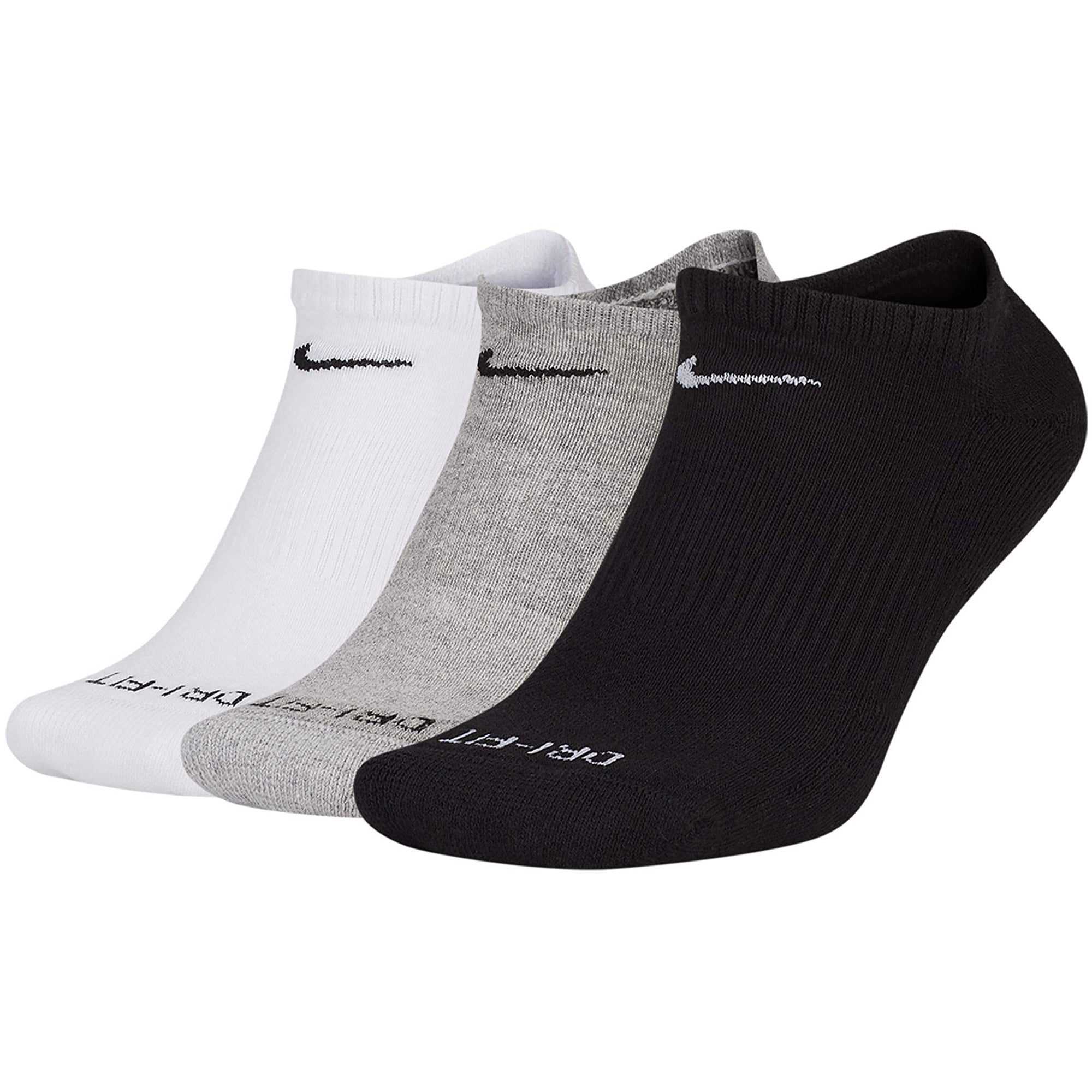 Nike Everyday Plus Cushioned (3 Pair) Socks Black/White/Grey