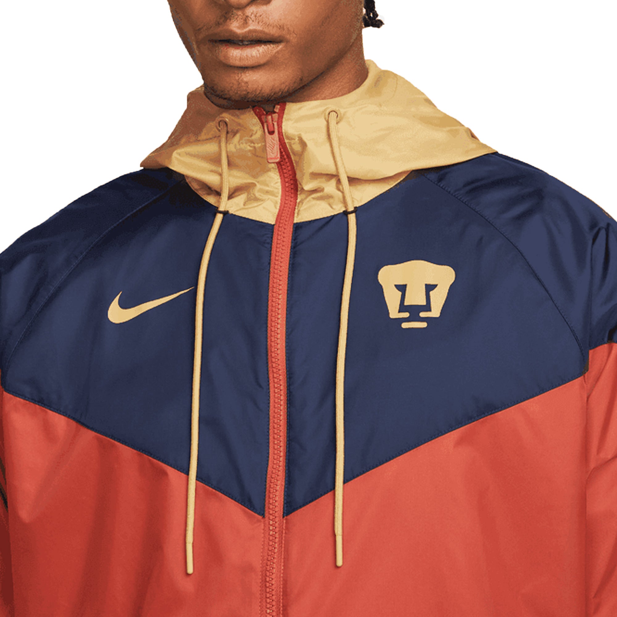 Nike Men's Pumas UNAM Windrunner Jacket 2022 Red/Navy/Gold - Image 3