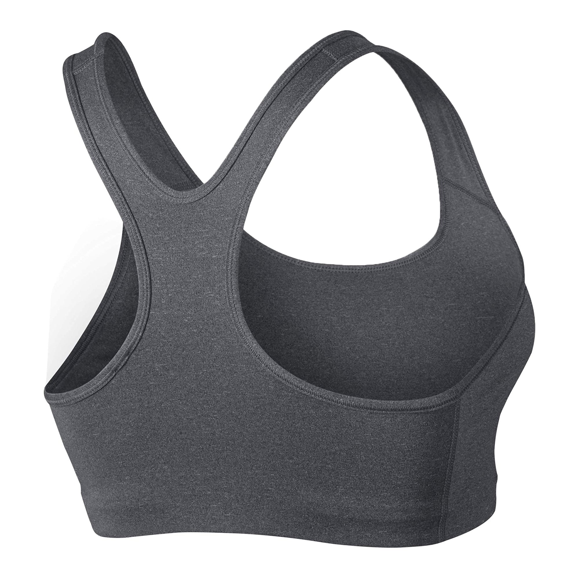 Nike Women's Classic Swoosh Sports Bra Carbon Heather/Black - Image 2