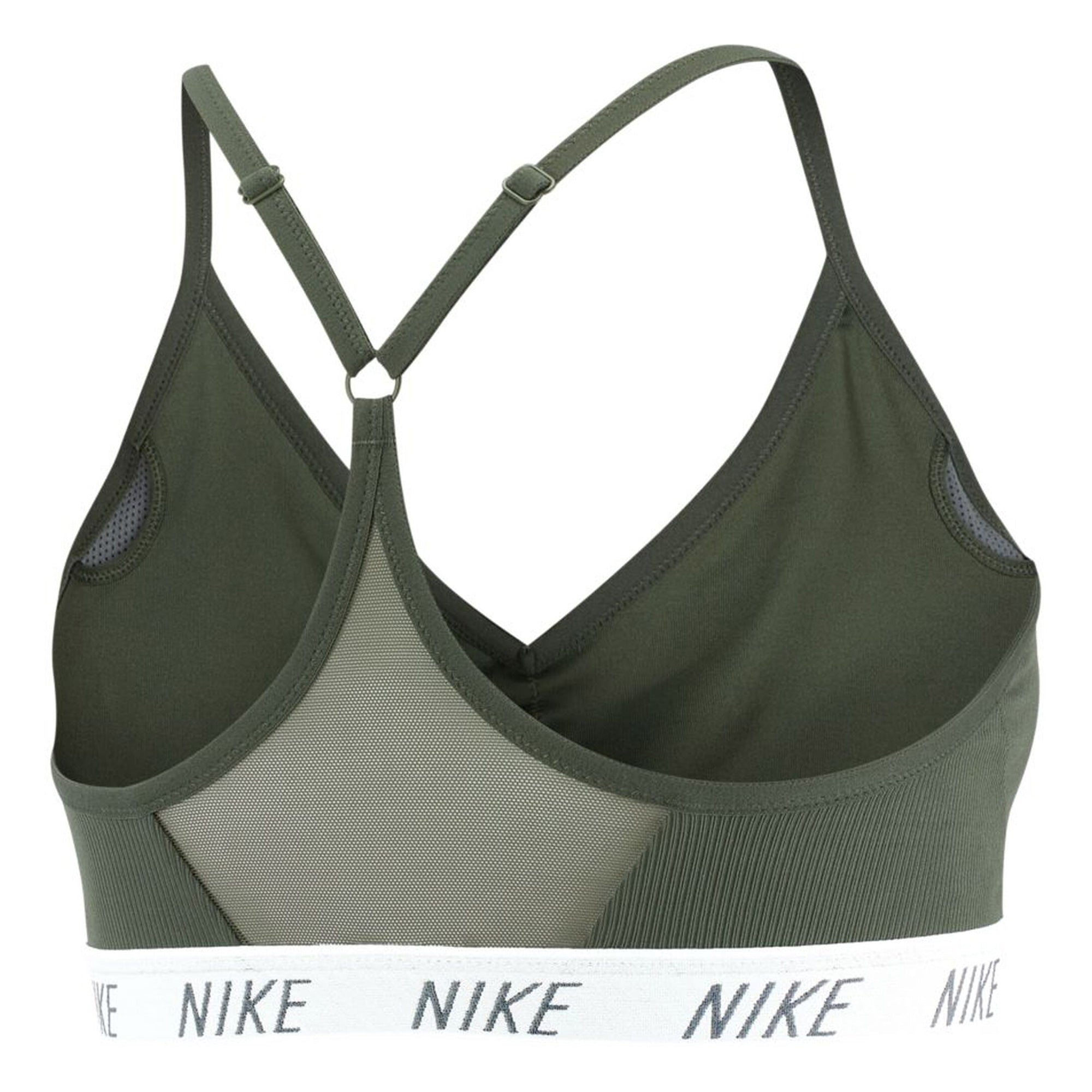 Nike Women's Indy Dri-FIT V-Neck Sports Bra Juniper Fog/White - Image 2