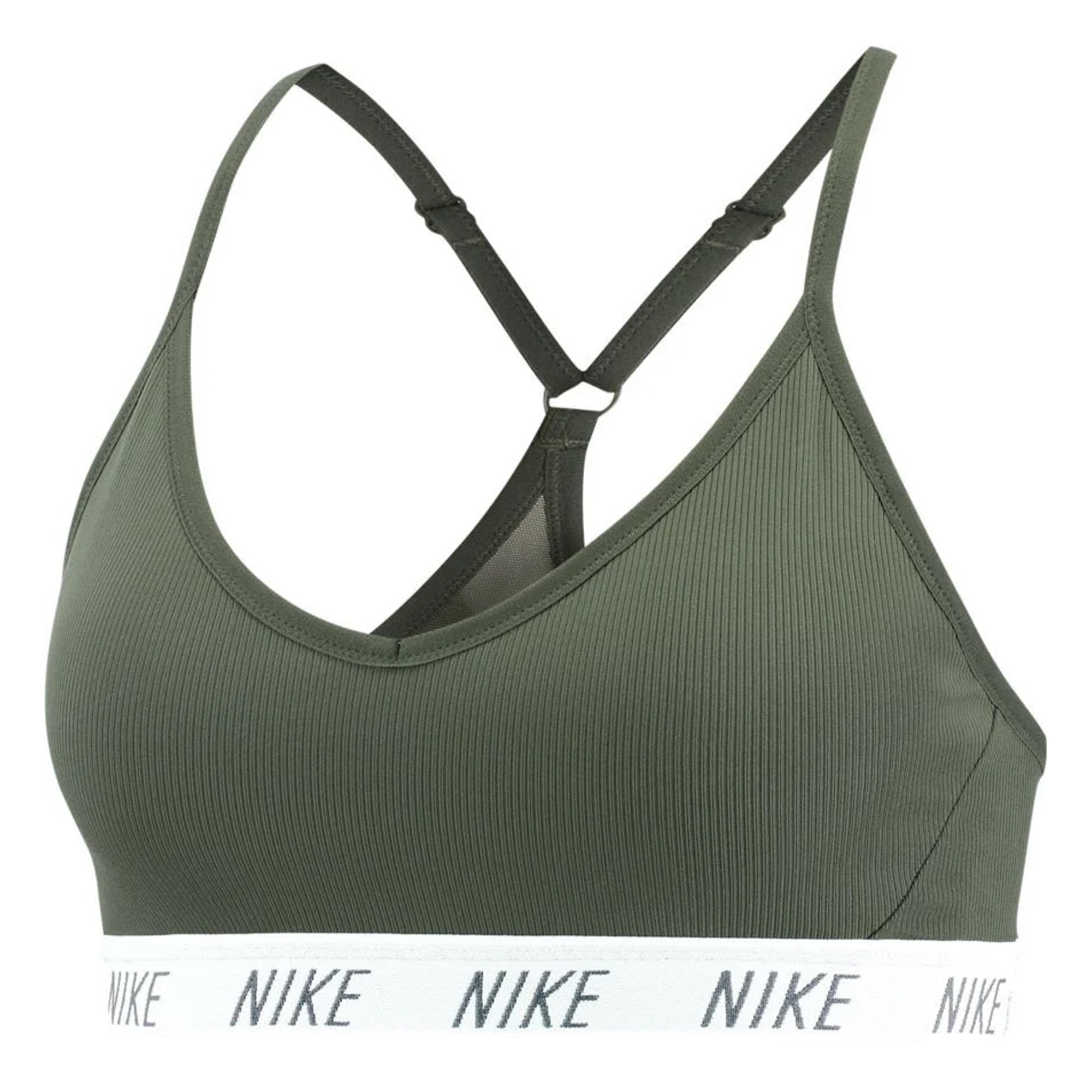 Nike Women's Indy Dri-FIT V-Neck Sports Bra Juniper Fog/White