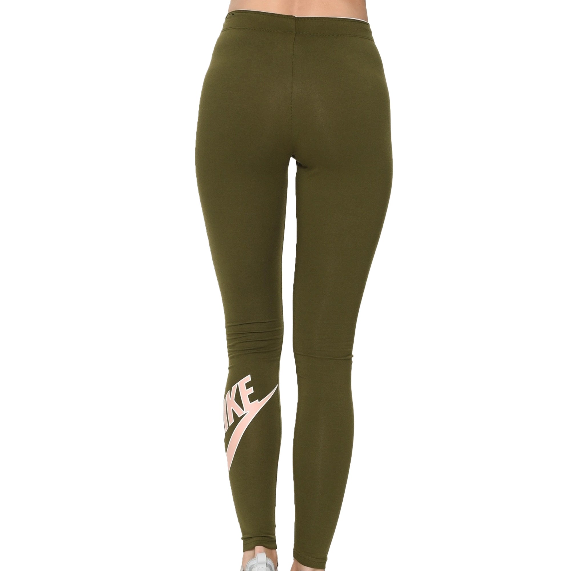 Nike Women's Leg-A-See High Waist Tights Olive Canvas - Image 3