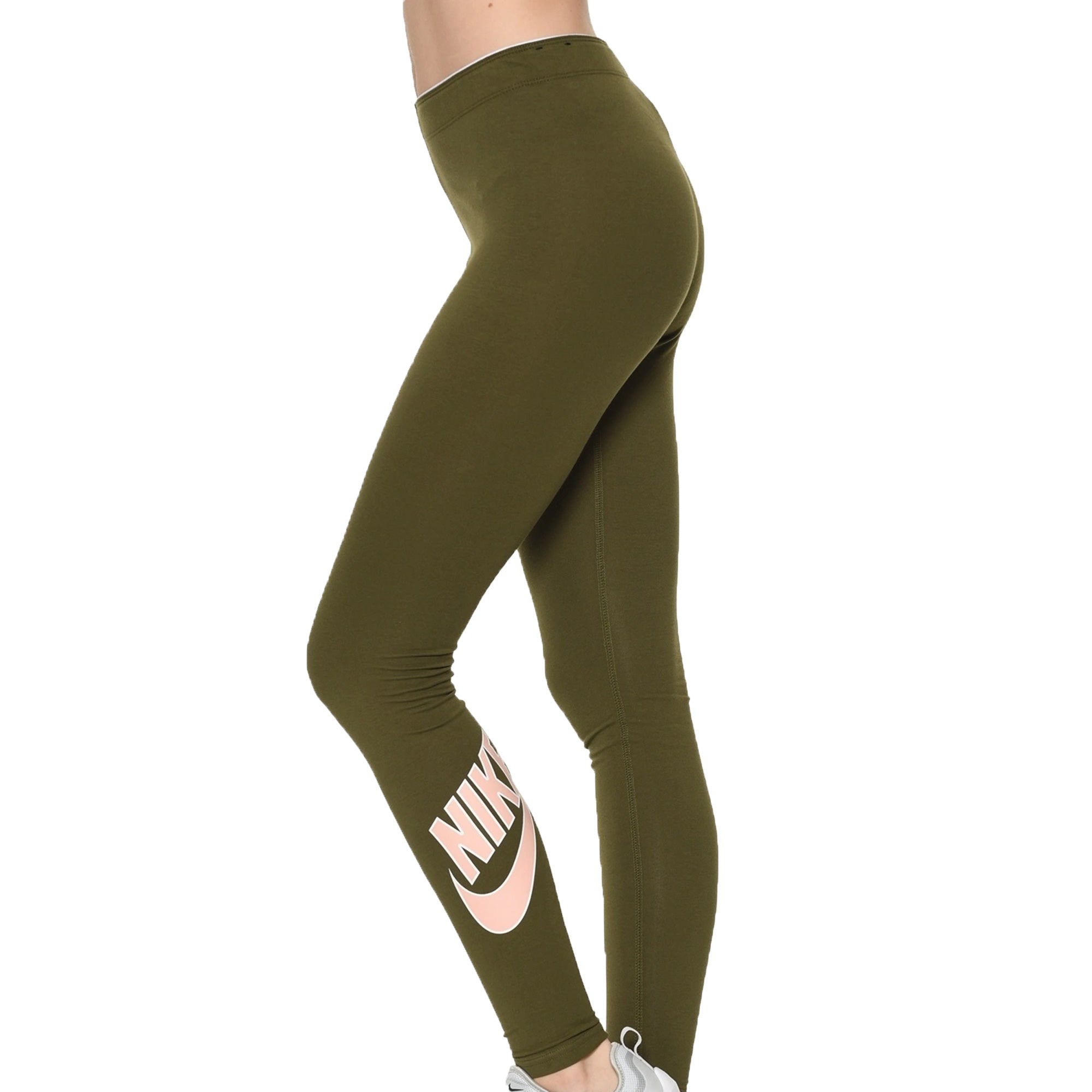 Nike Women's Leg-A-See High Waist Tights Olive Canvas - Image 2