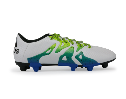 adidas Men's X 15.3 FG/AG White/Core Black/Solar Slime
