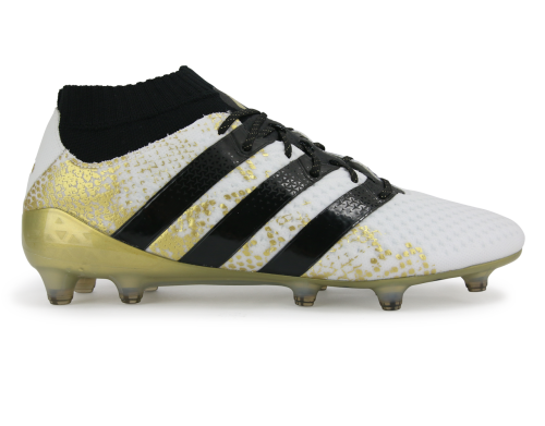 adidas Men's ACE 16.1 Primeknit FG White/Core Black/Gold Metalic