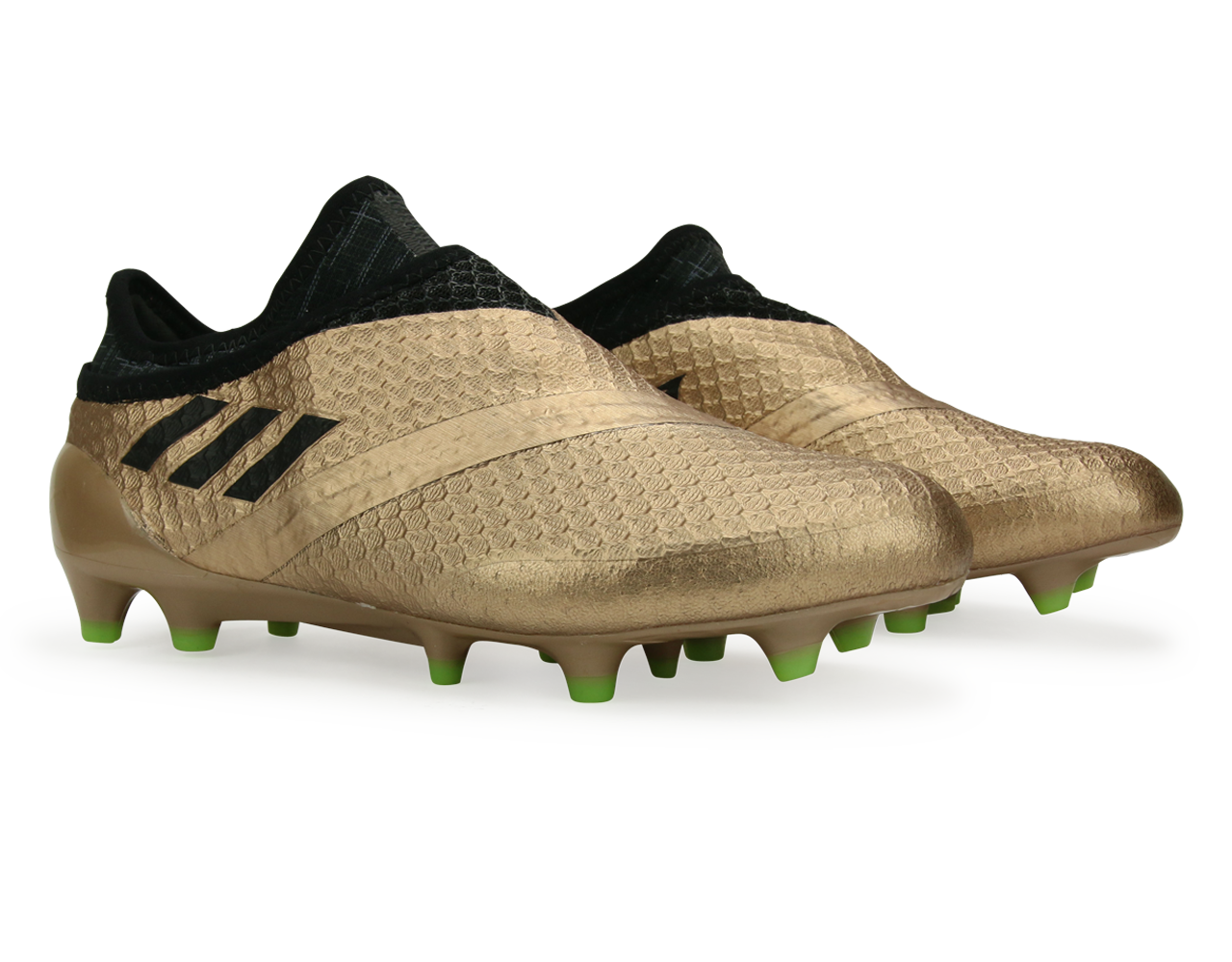 adidas Kids Messi 16+ FG Copper Metallic/Core Black/Solar Green - Image 5
