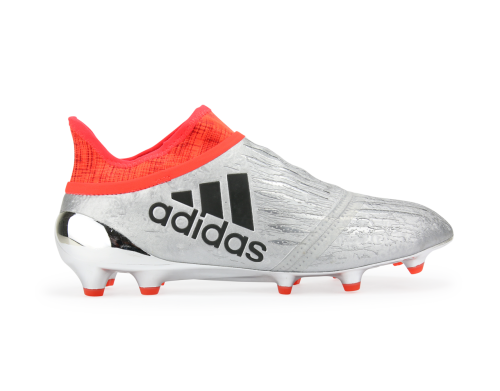 adidas Men's X 16+ PURECHAOS FG Silver Metalic/Core Black/Solar Red