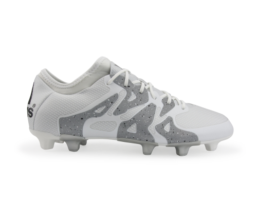 adidas Men's X 15.1 FG/AG White/Core Black/Silver Metallic