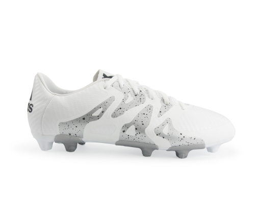 adidas Kids X 15.3 FG/AG White/Core Black/Silver Metallic