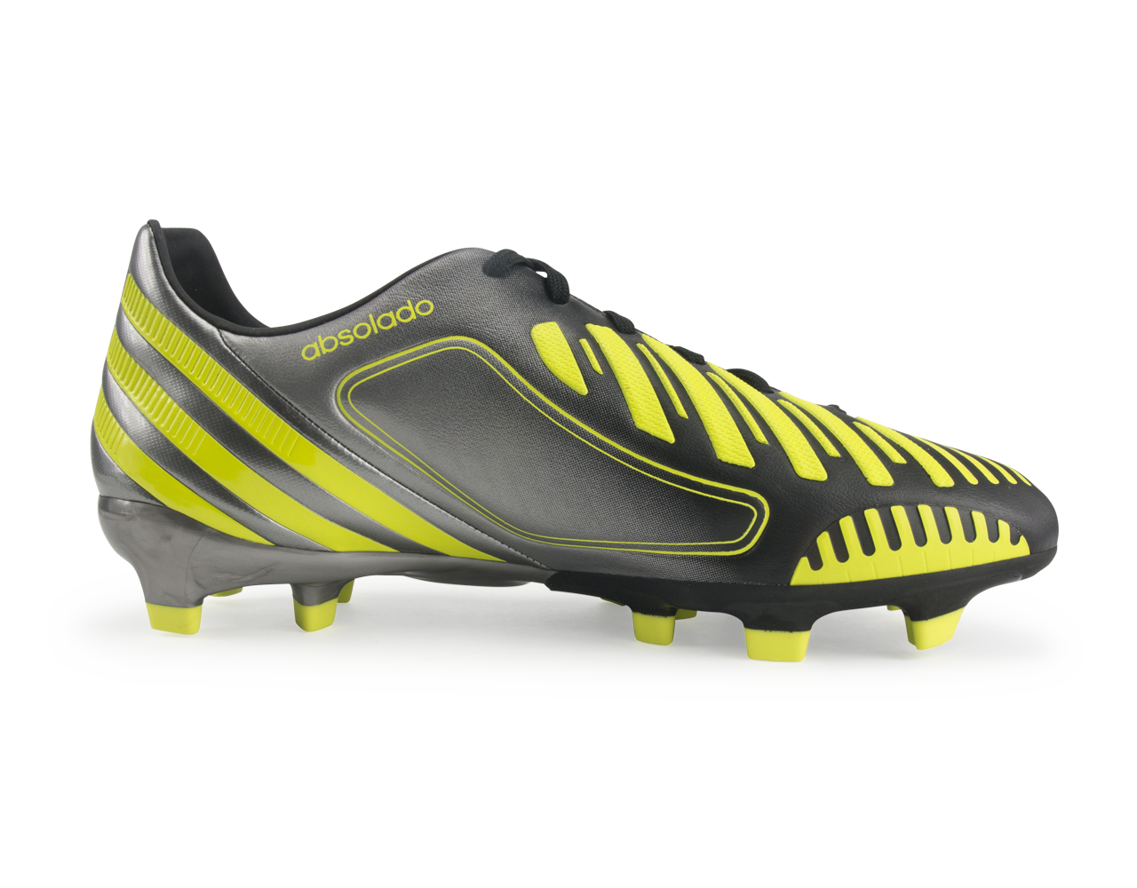 adidas Men's Predator Absolado LZ TRX FG Black/Neo Iron Metallic/Lab Lime - Image 3