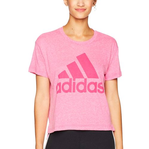 adidas Women's Boxy Badge of Sport Tee Pink