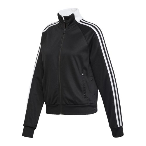 adidas Women's ID 3-Stripes Snap Track Top Black/White