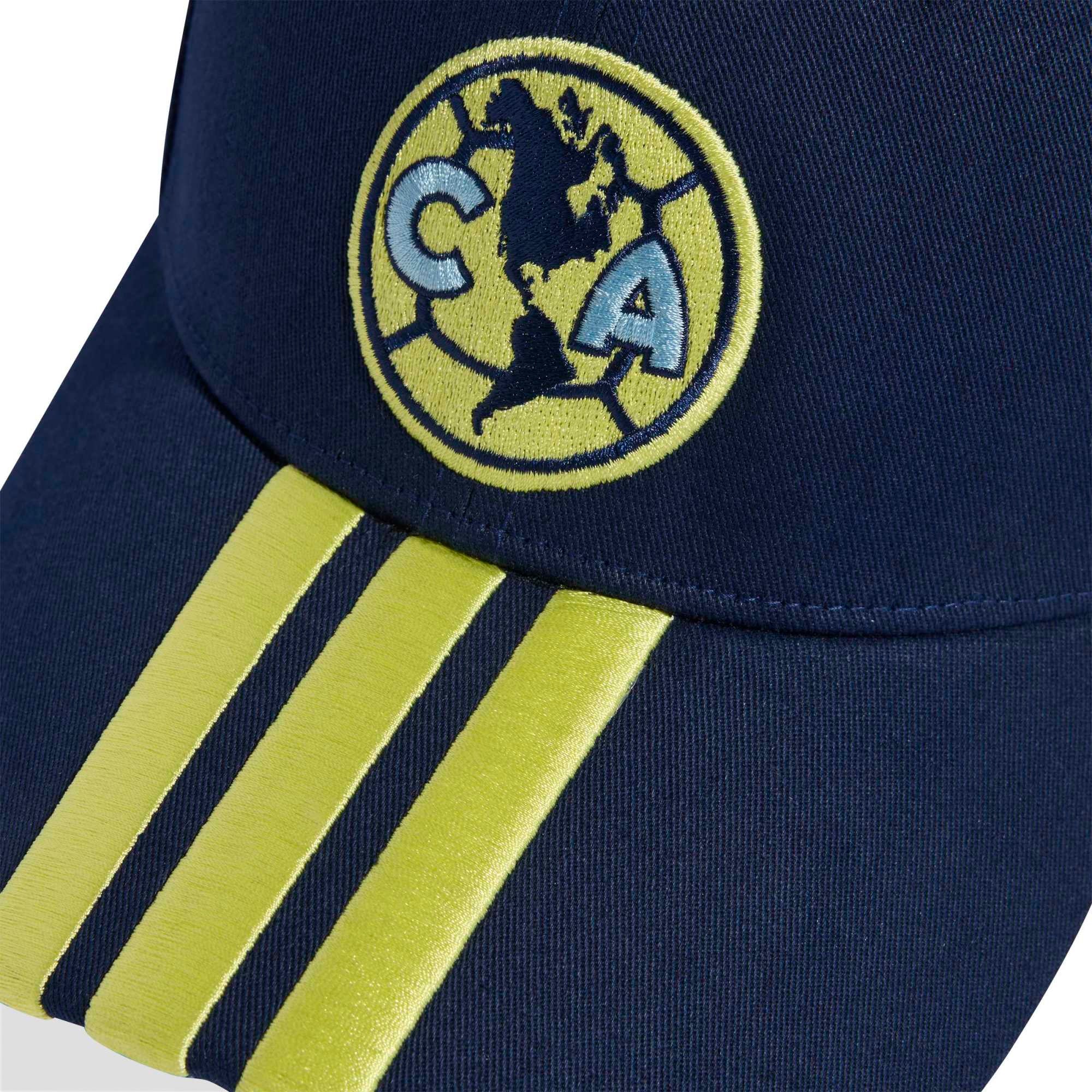 adidas Club America Baseball Cap Blue/Yellow - Image 3