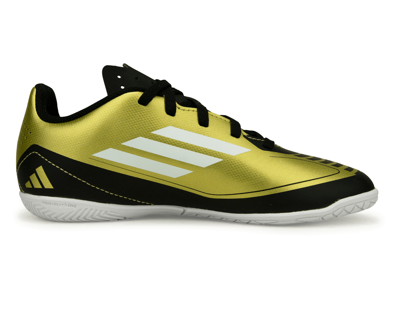adidas Kids F50 Club Messi IN Gold/Black/White - Image 2