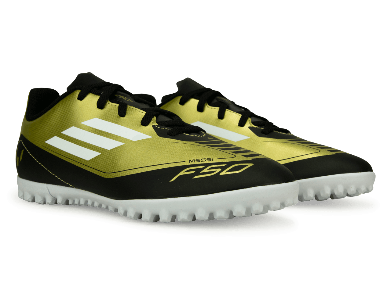 adidas Kids F50 Club Messi TF Gold/Black/White - Image 4