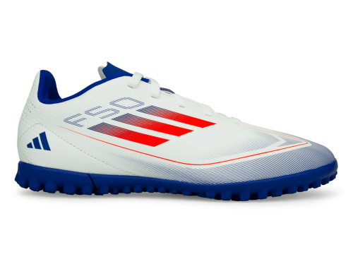adidas Kids F50 Club TF White/Lucid Blue