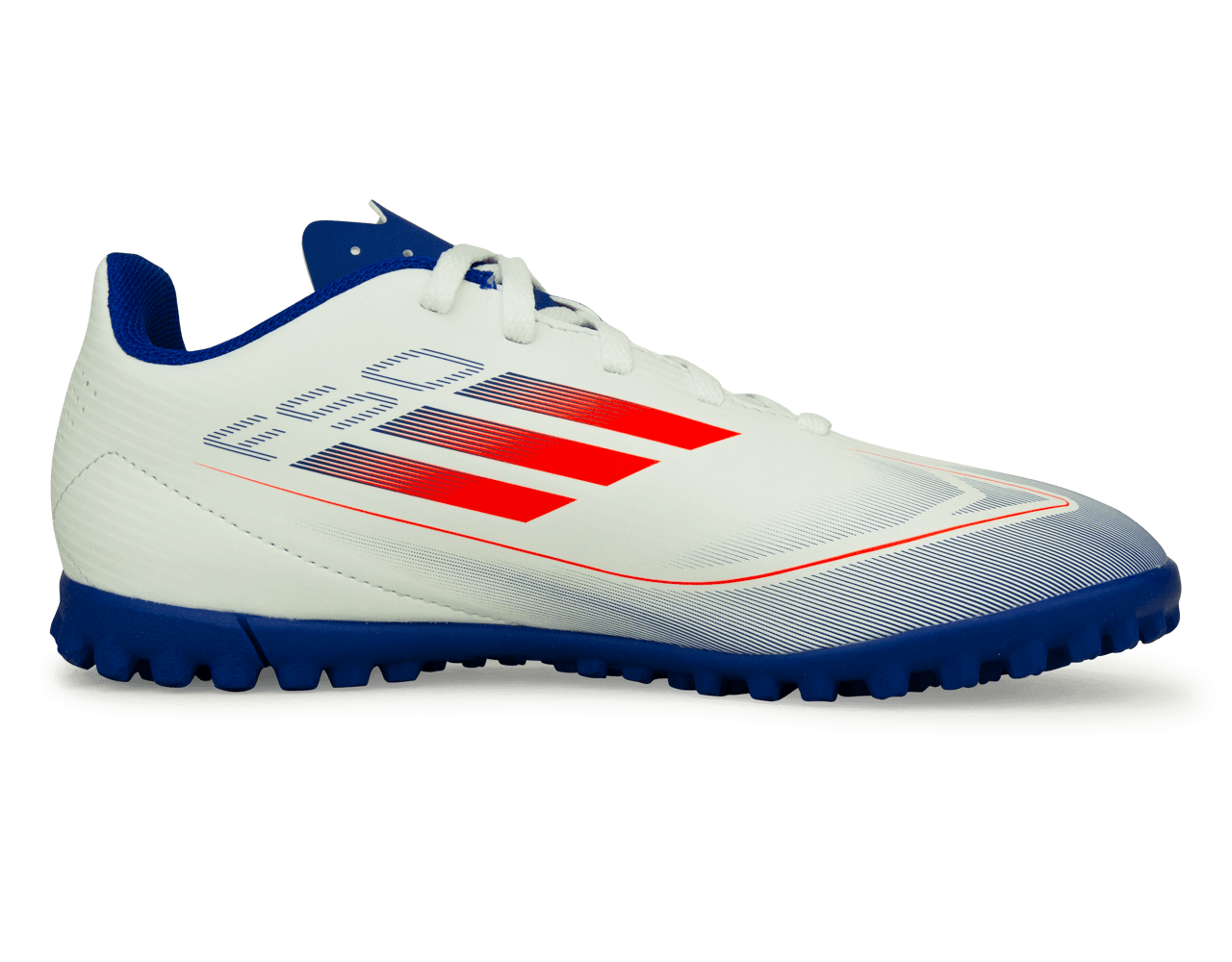 adidas Kids F50 Club TF White/Lucid Blue - Image 2
