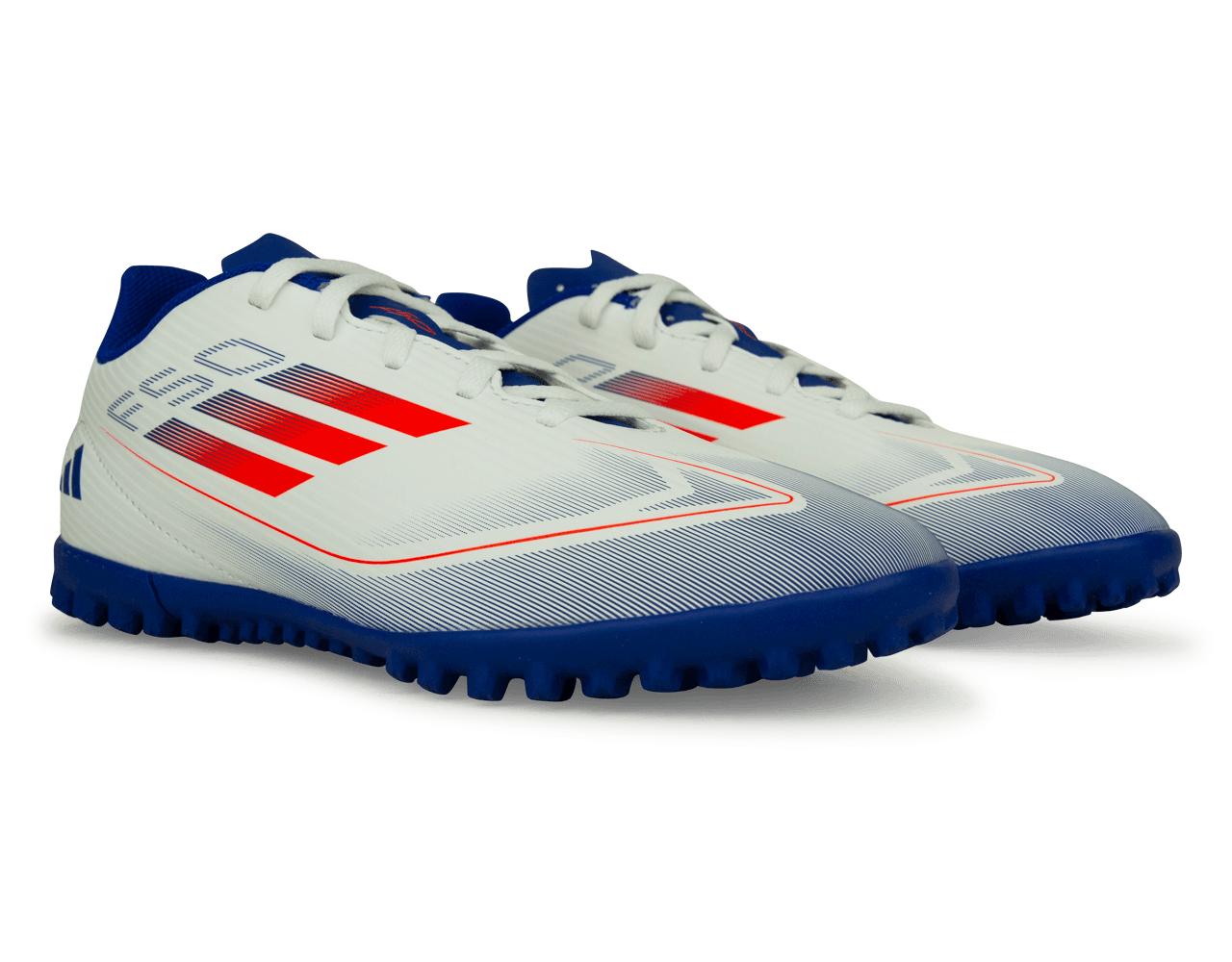 adidas Kids F50 Club TF White/Lucid Blue - Image 3