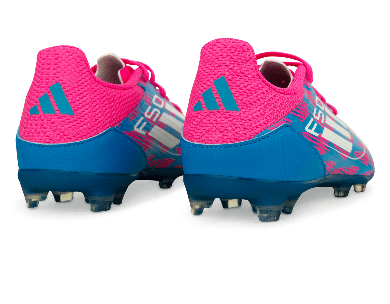adidas Kids F50 League FG/MG Blue/White/Pink - Image 4