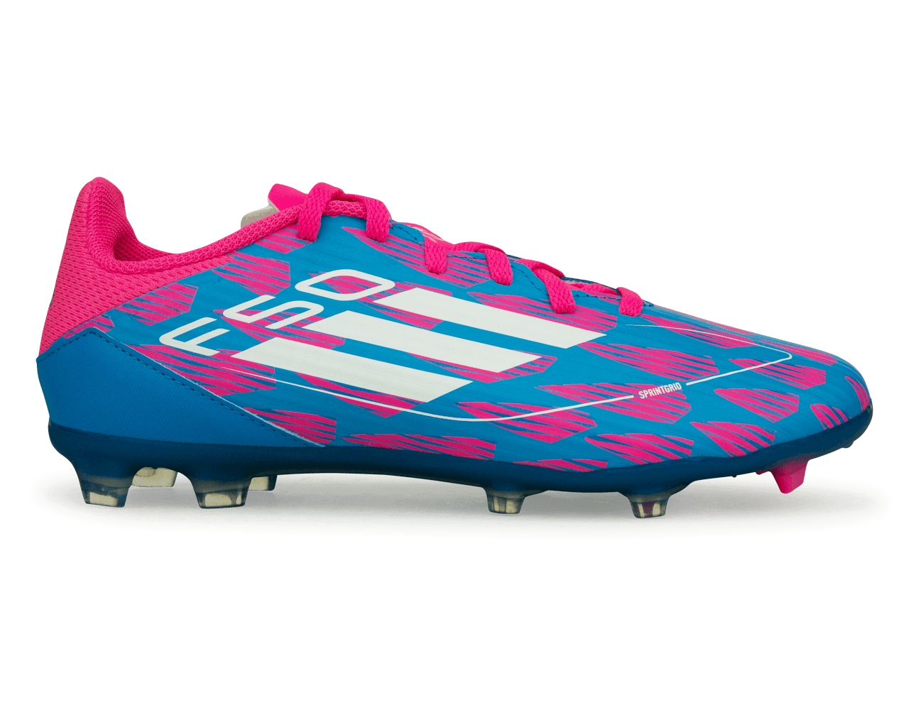 adidas Kids F50 League FG/MG Blue/White/Pink