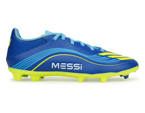 adidas Kids Messi F50 League FG/MG Sea Blue/Solar Yellow