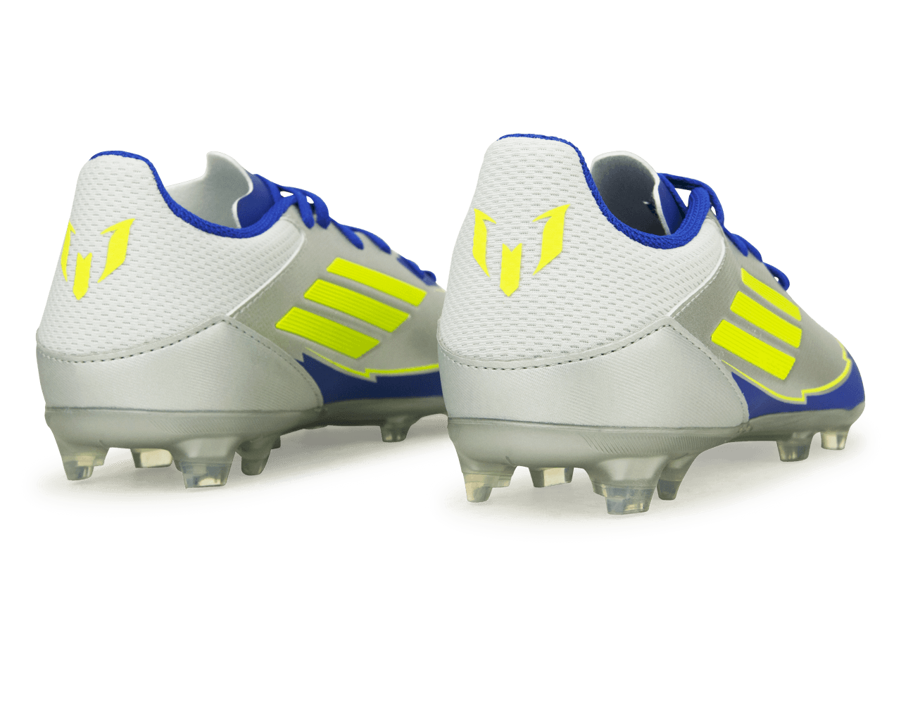 adidas Kids F50 League Messi FG/MG Silver/Volt/Blue - Image 4