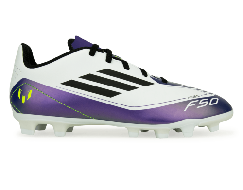 adidas Kids F50 Club Messi FxG White/Black/Purple