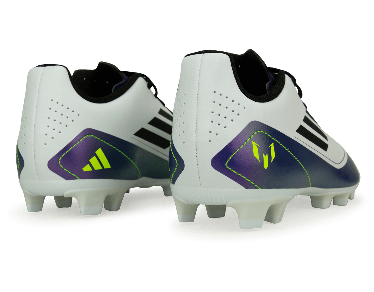 adidas Kids F50 Club Messi FxG White/Black/Purple - Image 3