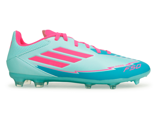 adidas Kids F50 League Messi FG/MG Flash Aqua/Pink