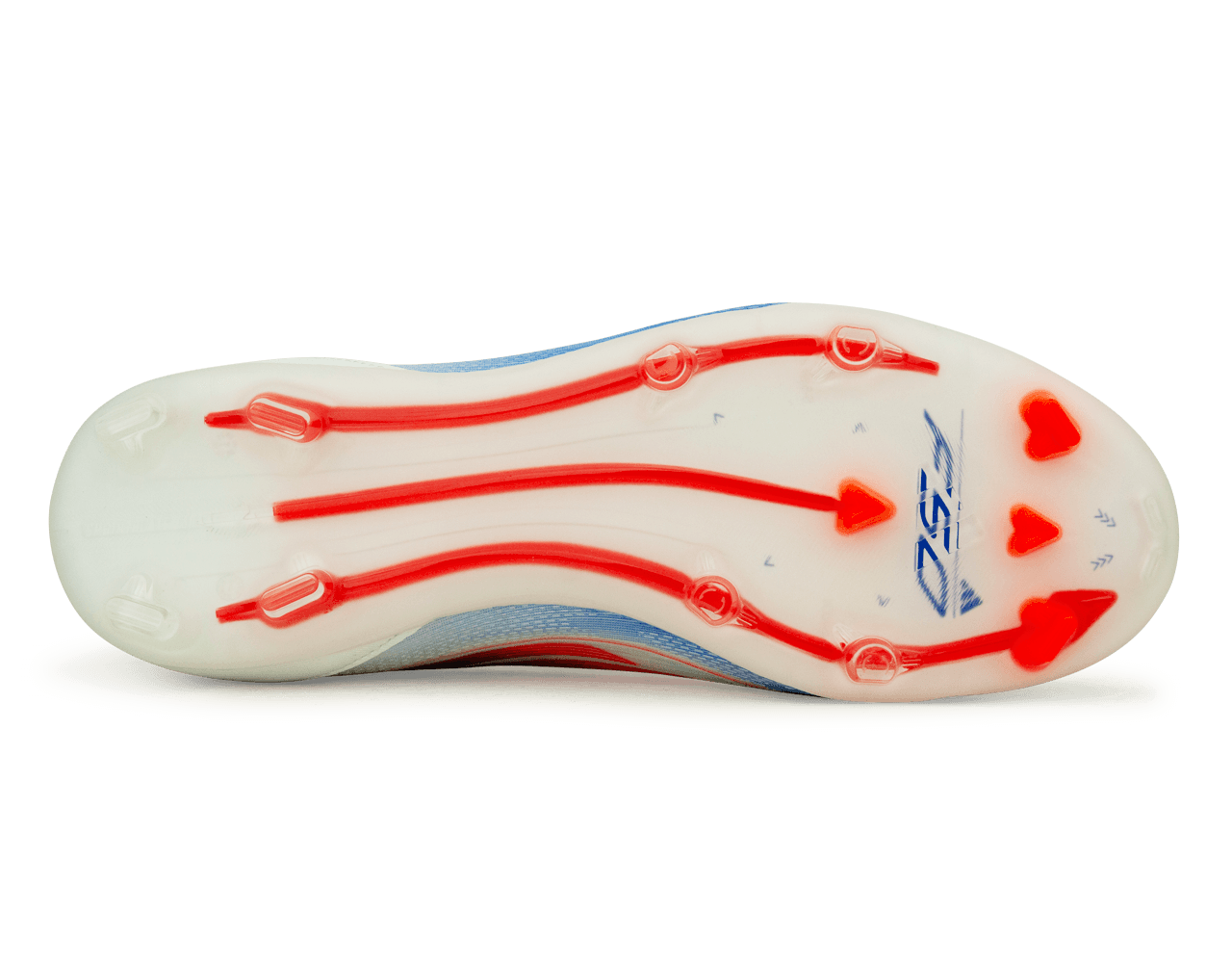 adidas Kids F50 Pro Laceless FG White/Lucid Blue - Image 5