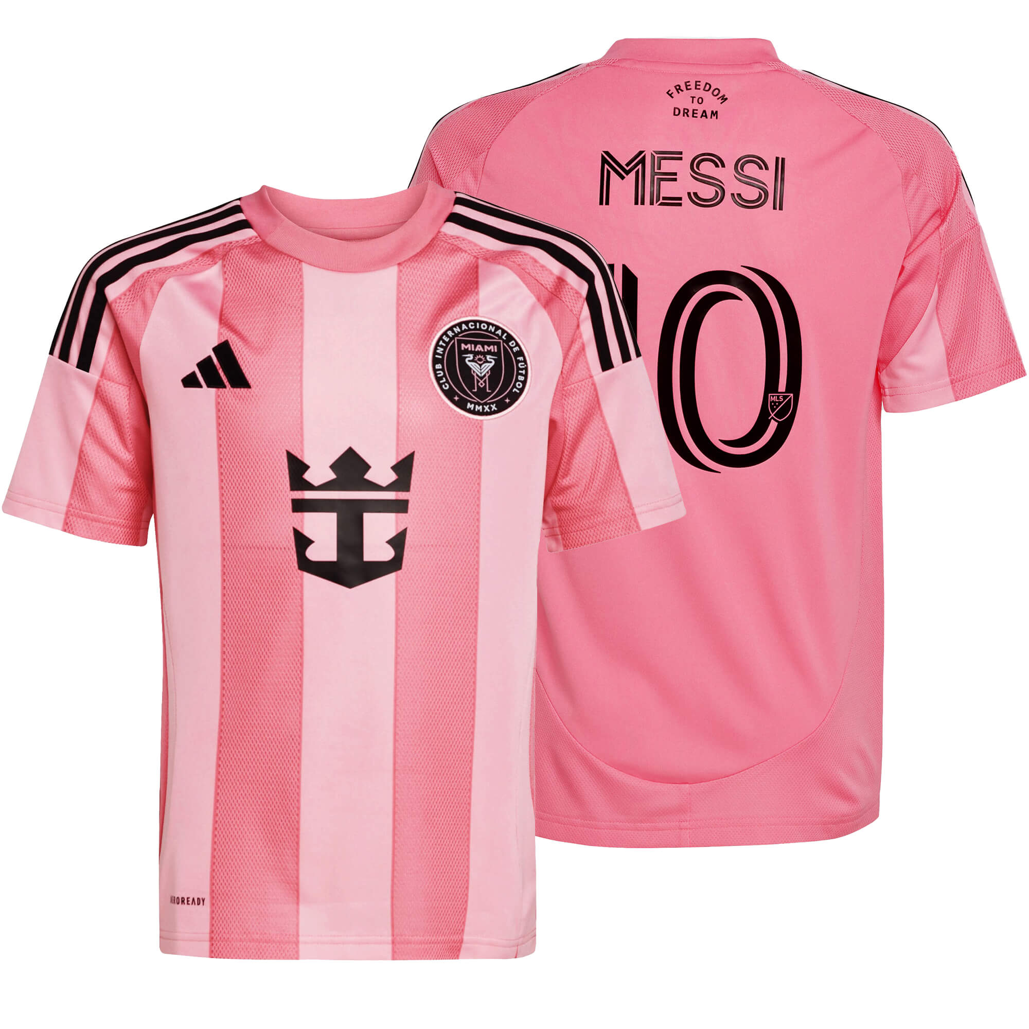 adidas Kids Inter Miami 2025/26 Home Jersey w/ Messi #10 Printing