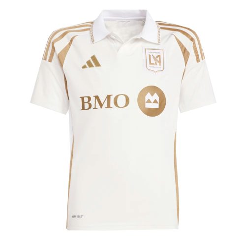 adidas Kids LAFC 2025/26 Away Jersey White/Gold