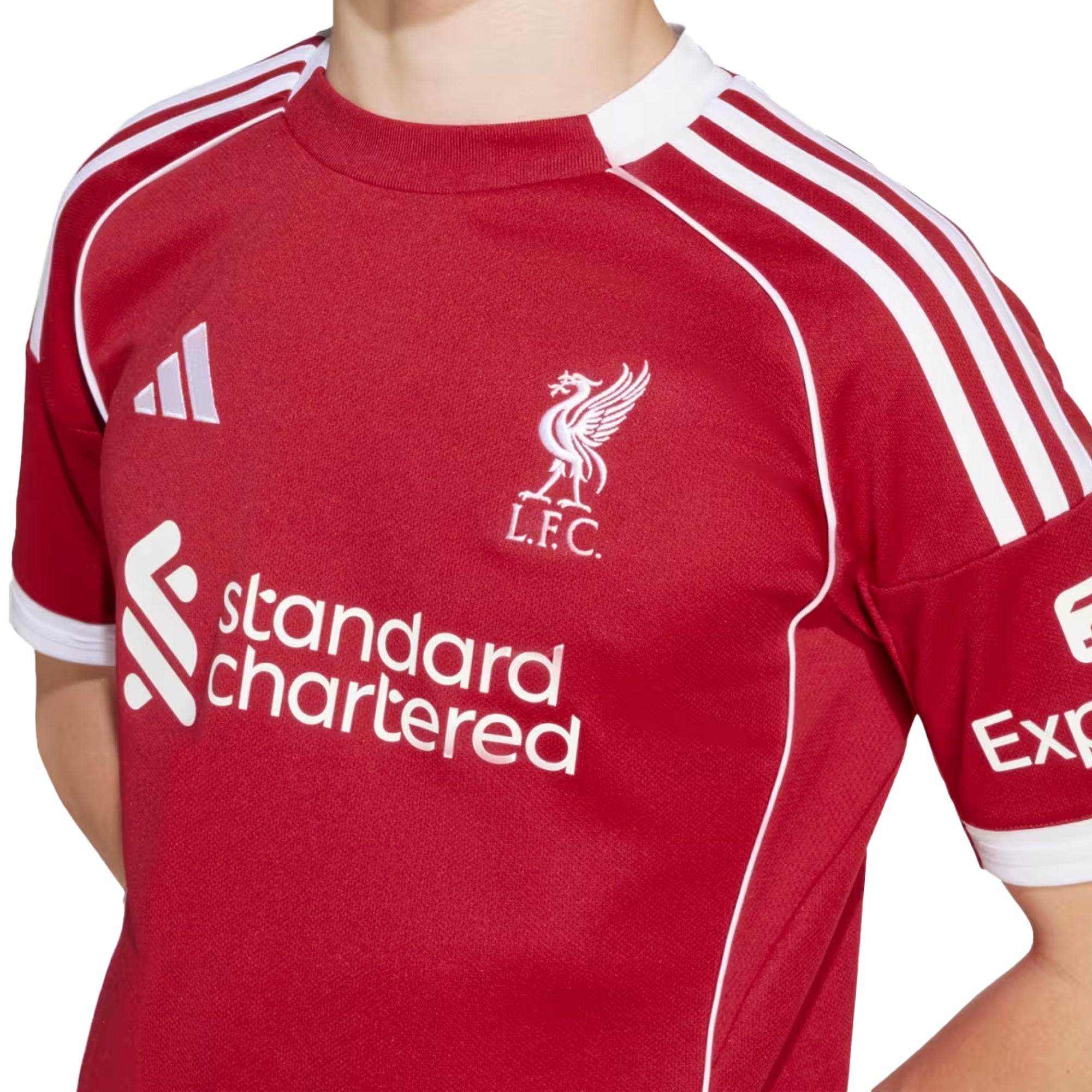 adidas Kids Liverpool 2025/26 Home Jersey Strawberry Red - Image 3