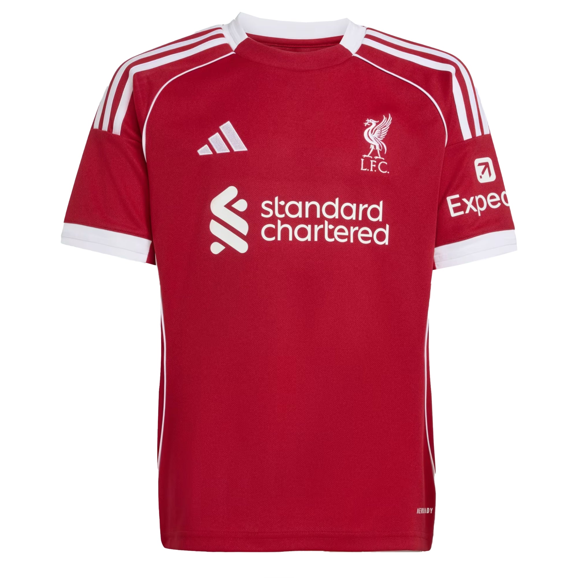 adidas Kids Liverpool 2025/26 Home Jersey Strawberry Red