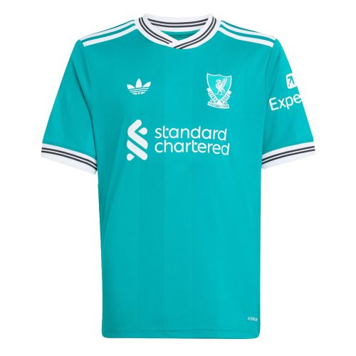 adidas Kids Liverpool 2025/26 Third Jersey Green/White