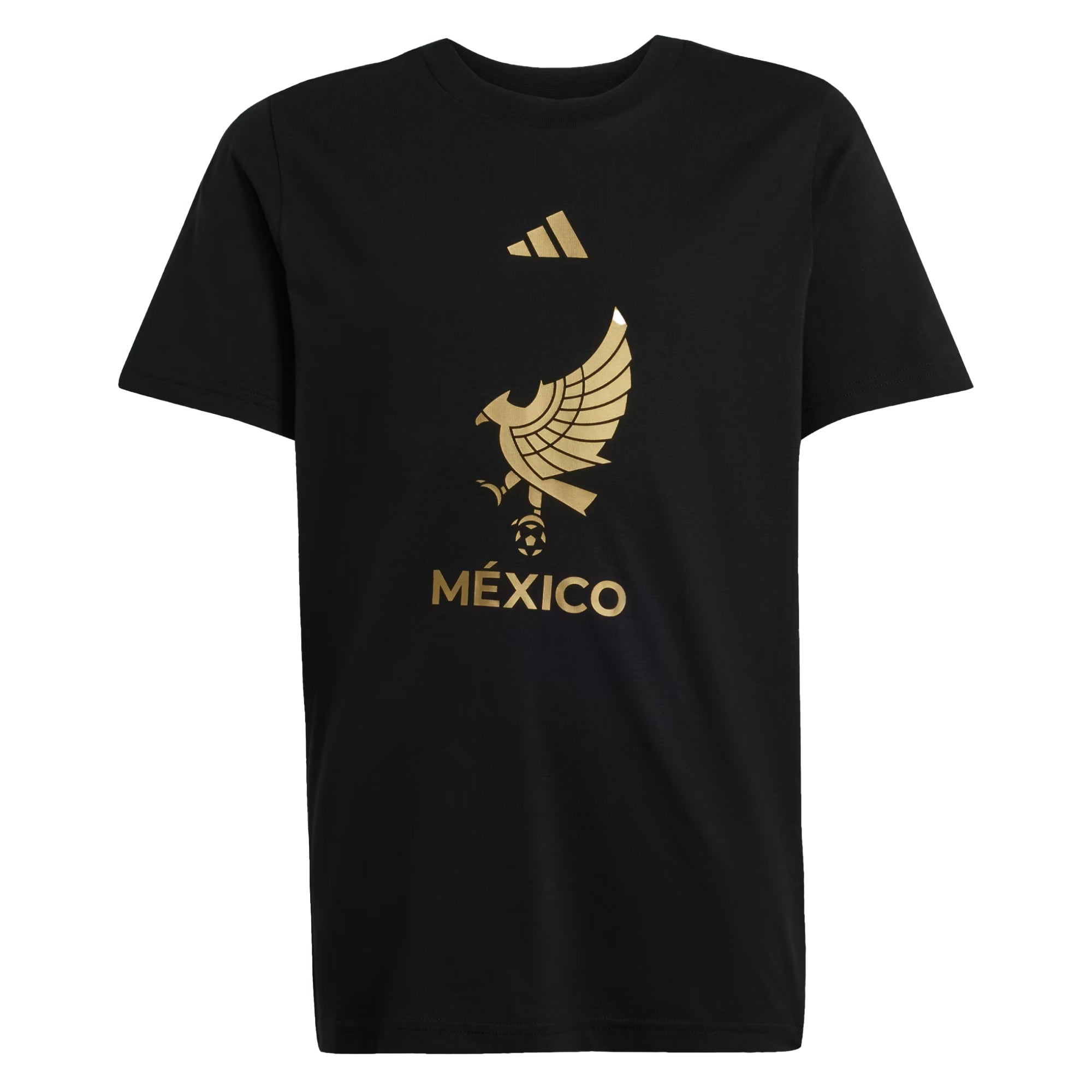 adidas Kids Mexico Gold 2025/26 DNA Tee Black/Gold