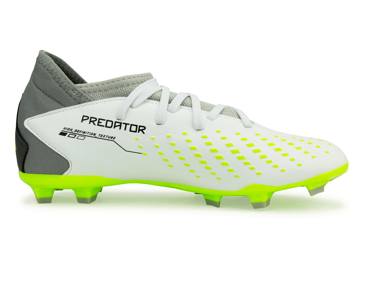 adidas Kids Predator Accuracy.3 FG White/Lucid Lemon - Image 2