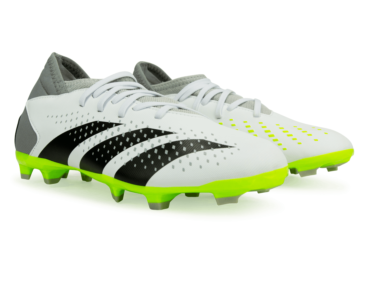 adidas Kids Predator Accuracy.3 FG White/Lucid Lemon - Image 3