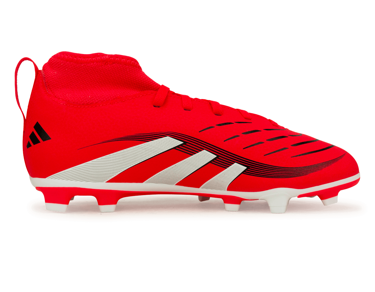 adidas Kids Predator Club Sock FG/MG Red/White/Black - Image 2